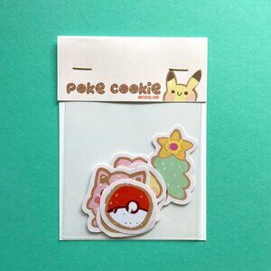 Poke cookie - mini vinyl sticker pack for journaling